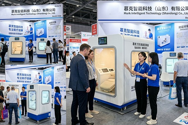 Live vanaf de Expo: Muke Intelligent Technology Showcases op de International Health & Wellness Expo; Hogedruk-zuurstofkamers en zuurstofgenererende staven zorgen voor een golf van interesse van distributeurs.
