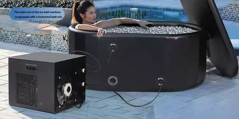 Ice bath in use