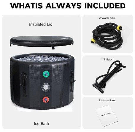 Inflatable seated bathtub in white